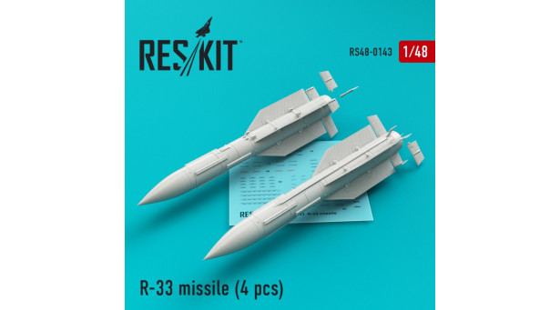 Ракета авиационная Р-33 (AA-9 Amos) класса "воздух-воздух" - 1/48 RESKIT RS48-0143
