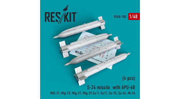 Ракета авиационная С-24Б класса "воздух-поверхность" - 1/48 RESKIT RS48-0180 Ракета авиационная С-24Б класса "воздух-поверхность" - 1/48 RESKIT RS48-0180