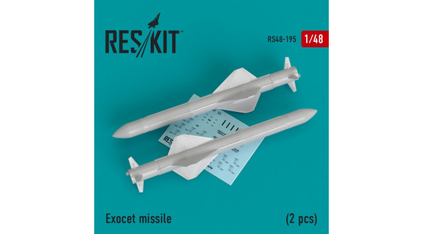 Ракета авиационная противокорабельная AM39 Aerospatiale, Exocet - 1/48 RESKIT RS48-0195 Ракета авиационная противокорабельная AM39 Aerospatiale, Exocet - 1/48 RESKIT RS48-0195