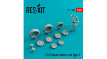 J 35 SAAB, Saab 35, Draken. Колеса шасси - RESKIT RS48-0225 1/48
