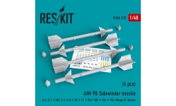 Ракета авиационная AIM-9B Sidewinder класса "воздух-воздух" - RESKIT RS48-0232 1/48