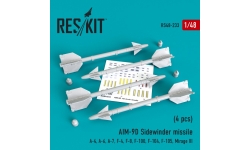 Ракета авиационная AIM-9D Sidewinder класса "воздух-воздух" - RESKIT RS48-0233 1/48