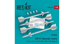 Ракета авиационная AIM-9E Sidewinder класса "воздух-воздух" - RESKIT RS48-0234 1/48