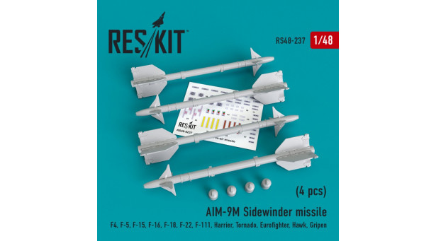 Ракета авиационная AIM-9M Sidewinder класса "воздух-воздух" - 1/48 RESKIT RS48-0237
