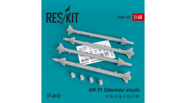Ракета авиационная AIM-9X Sidewinder класса "воздух-воздух" - 1/48 RESKIT RS48-0239 Ракета авиационная AIM-9X Sidewinder класса "воздух-воздух" - 1/48 RESKIT RS48-0239