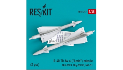 Ракета авиационная Р-40ТД класса "воздух-воздух" - RESKIT RS48-0247 1/48