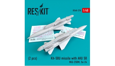 Ракета авиационная противорадиолокационная Х-58У / АКУ-58 - RESKIT RS48-0278 1/48
