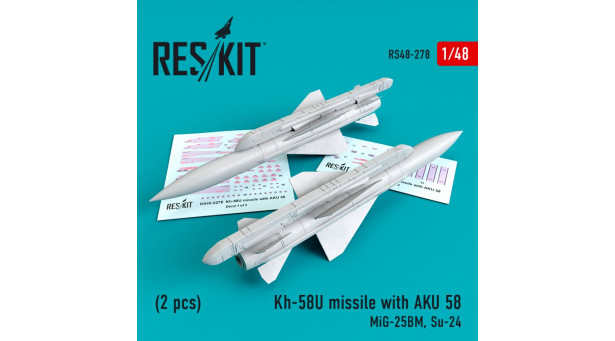 Ракета авиационная противорадиолокационная Х-58У / АКУ-58 (AS-11 Kilter) - 1/48 RESKIT RS48-0278