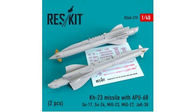 Ракета авиационная Х-23 класса "воздух-поверхность" / АПУ-68У - RESKIT RS48-0279 1/48