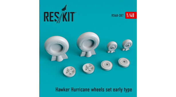 Hurricane Hawker. Колеса шасси - 1/48 RESKIT RS48-0287 Hurricane Hawker. Колеса шасси - 1/48 RESKIT RS48-0287