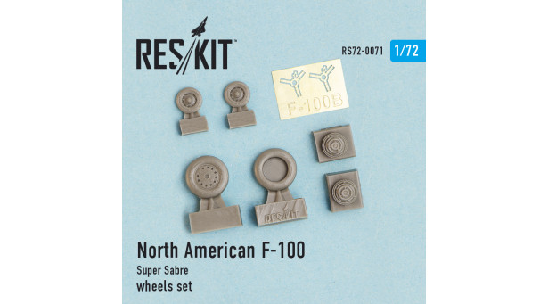 F-100 North American Aviation, Super Sabre. Колеса шасси - 1/72 RESKIT RS72-0071