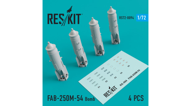 Бомба авиационная ФАБ-250 М-54 - 1/72 RESKIT RS72-0094