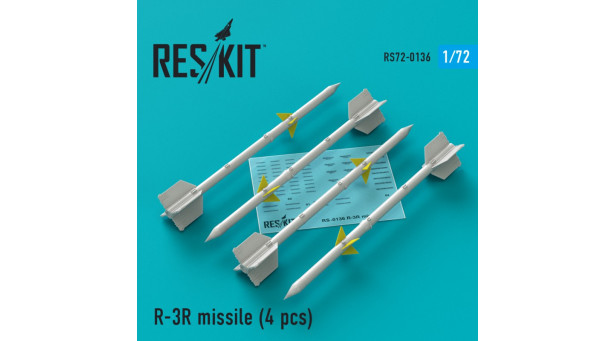 Ракета авиационная Р-3Р (AA-2 Atoll-C) класса "воздух-воздух" - 1/72 RESKIT RS72-0136 Ракета авиационная Р-3Р (AA-2 Atoll-C) класса "воздух-воздух" - 1/72 RESKIT RS72-0136