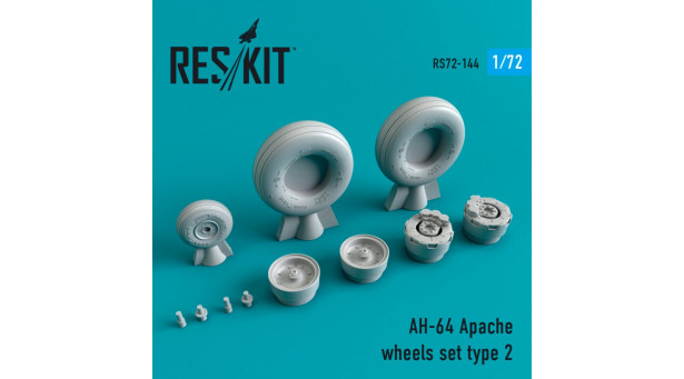 AH-64 Boeing, McDonnell Douglas, Apache, Peten. Колеса шасси - 1/72 RESKIT RS72-0144
