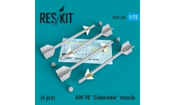 Ракета авиационная AIM-9B Sidewinder класса "воздух-воздух" - RESKIT RS72-0232 1/72