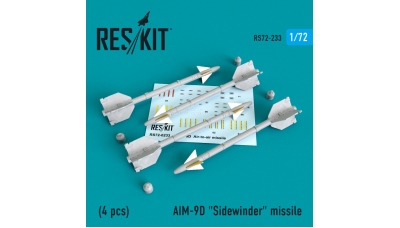 Ракета авиационная AIM-9D Sidewinder класса "воздух-воздух" - RESKIT RS72-0233 1/72