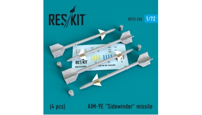 Ракета авиационная AIM-9E Sidewinder класса "воздух-воздух" - RESKIT RS72-0234 1/72