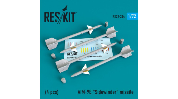 Ракета авиационная AIM-9E Sidewinder класса "воздух-воздух" - 1/72 RESKIT RS72-0234 Ракета авиационная AIM-9E Sidewinder класса "воздух-воздух" - 1/72 RESKIT RS72-0234