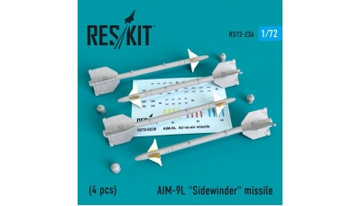 Ракета авиационная AIM-9L Sidewinder класса "воздух-воздух" - RESKIT RS72-0236 1/72