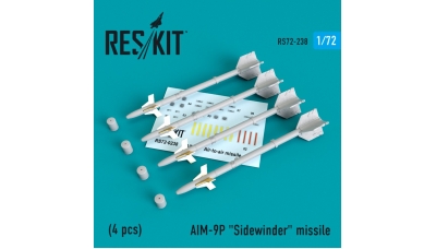 Ракета авиационная AIM-9P Sidewinder класса "воздух-воздух" - RESKIT RS72-0238 1/72