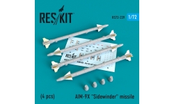 Ракета авиационная AIM-9X Sidewinder класса "воздух-воздух" - RESKIT RS72-0239 1/72