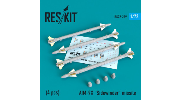 Ракета авиационная AIM-9X Sidewinder класса "воздух-воздух" - 1/72 RESKIT RS72-0239 Ракета авиационная AIM-9X Sidewinder класса "воздух-воздух" - 1/72 RESKIT RS72-0239
