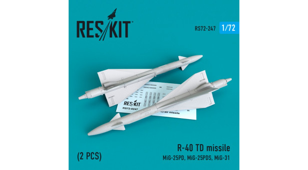 Ракета авиационная Р-40ТД (AA-6 Acrid) класса "воздух-воздух" - 1/72 RESKIT RS72-0247 Ракета авиационная Р-40ТД (AA-6 Acrid) класса "воздух-воздух" - 1/72 RESKIT RS72-0247
