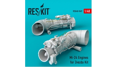 Ми-24В/ВП/П. Двигатели (ЗВЕЗДА) - RESKIT RSU48-0049 1/48