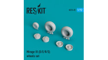 Mirage IIID/E/R/S Dassault. Колеса шасси - RESKIT RS72-0029 1/72
