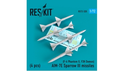 Ракета авиационная AIM-7E Sparrow класса "воздух-воздух" - RESKIT RS72-0320 1/72