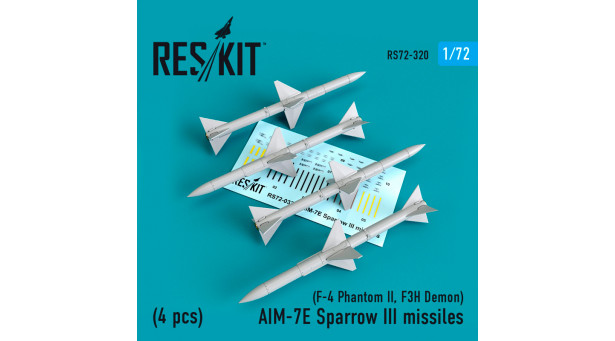Ракета авиационная AIM-7E Sparrow класса "воздух-воздух" - 1/72 RESKIT RS72-0320