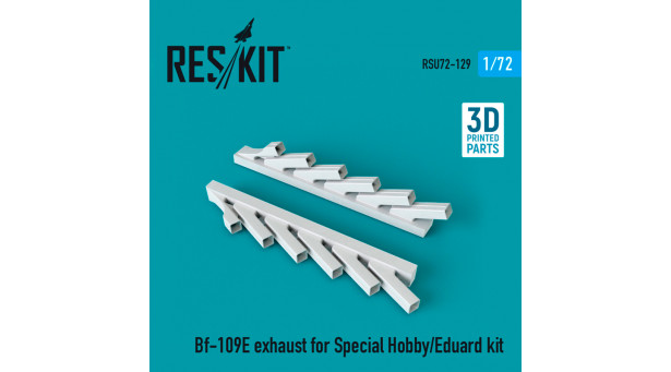 Bf 109E Messerschmitt, Emil. Выхлопные патрубки (SPECIAL HOBBY, EDUARD) - 1/72 RESKIT RSU72-0129 Bf 109E Messerschmitt, Emil. Выхлопные патрубки (SPECIAL HOBBY, EDUARD) - 1/72 RESKIT RSU72-0129