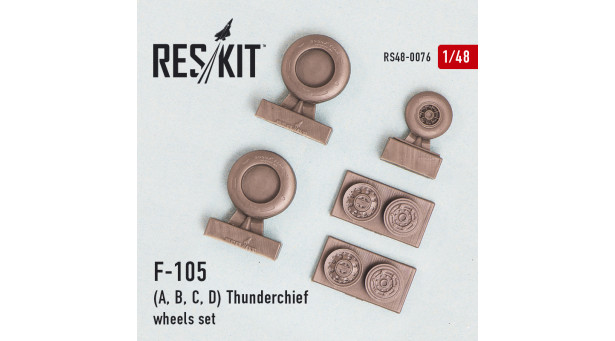 F-105A/B/C/D Republic, Thunderchief. Колеса шасси - 1/48 RESKIT RS48-0076 F-105A/B/C/D Republic, Thunderchief. Колеса шасси - 1/48 RESKIT RS48-0076