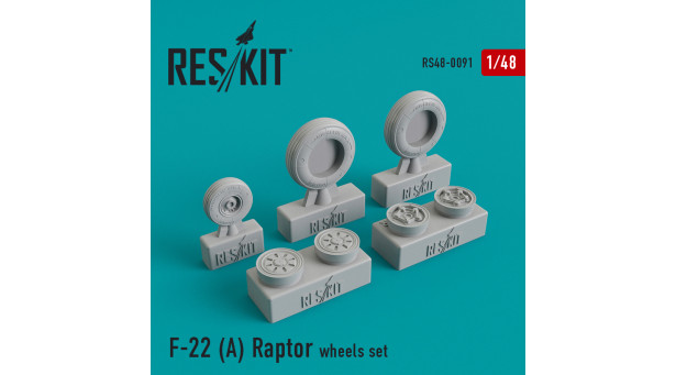 F-22A Lockheed Martin, Raptor. Колеса шасси - 1/48 RESKIT RS48-0091 F-22A Lockheed Martin, Raptor. Колеса шасси - 1/48 RESKIT RS48-0091