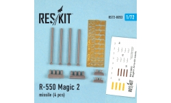 Ракета авиационная R.550 Magic 2 Matra класса "воздух-воздух" - RESKIT RS72-0053 1/72