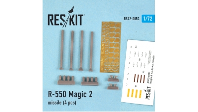 Ракета авиационная R.550 Magic 2 Matra класса "воздух-воздух" - RESKIT RS72-0053 1/72