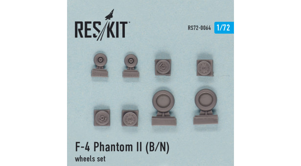 F-4B/N McDonnell Douglas, Phantom II. Колеса шасси - 1/72 RESKIT RS72-0064 F-4B/N McDonnell Douglas, Phantom II. Колеса шасси - 1/72 RESKIT RS72-0064