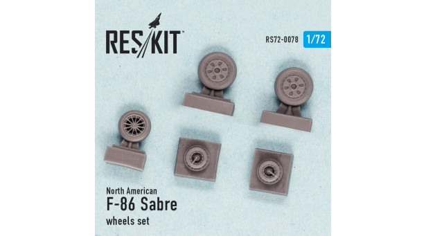 F-86 North American Aviation (NAA), Sabre/Sabre Dog. Колеса шасси - 1/72 RESKIT RS72-0078