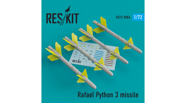Ракета авиационная Python-3 Rafael класса "воздух-воздух" - 1/72 RESKIT RS72-0084