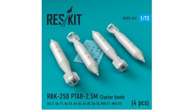 Бомба авиационная РБК-250 ПТАБ-2,5М - RESKIT RS72-0141 1/72