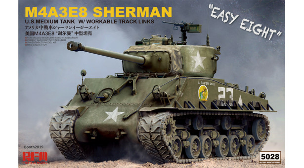 M4A3E8, Sherman, Easy Eight - 1/35 RYEFIELD MODEL RM-5028 M4A3E8, Sherman, Easy Eight - 1/35 RYEFIELD MODEL RM-5028