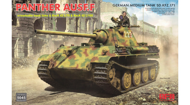 Panther, Panzerkampfwagen V, Sd.Kfz. 171, Ausf. F, MAN - 1/35 RYEFIELD MODEL RM-5045