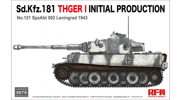 Tiger I, Panzerkampfwagen VI, Sd.Kfz. 181, Ausf. H, Henschel - 1/35 RYEFIELD MODEL RM-5078 Tiger I, Panzerkampfwagen VI, Sd.Kfz. 181, Ausf. H, Henschel - 1/35 RYEFIELD MODEL RM-5078