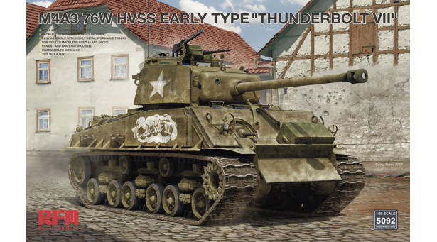 M4A3(76)W HVSS, Sherman - 1/35 RYEFIELD MODEL RM-5092 M4A3(76)W HVSS, Sherman - 1/35 RYEFIELD MODEL RM-5092