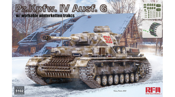 Panzerkampfwagen IV, Sd.Kfz.161/1, Ausf. G, T-IV, Krupp - 1/35 RYEFIELD MODEL RM-5102