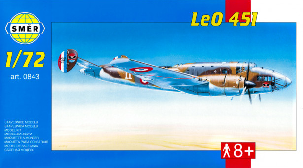 LeO 451 Lioré et Olivier, SNCASE - 1/72 SMĚR 0843 LeO 451 Lioré et Olivier, SNCASE - 1/72 SMĚR 0843