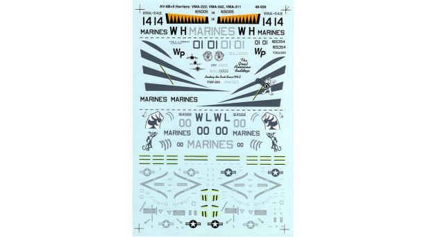 AV-8B Harrier II Plus McDonnell Douglas, British Aerospace, Boeing, BAE Systems - 1/48 SUPERSCALE INTERNATIONAL 48-926