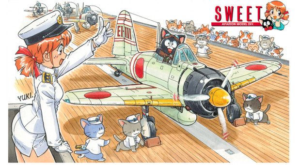 A6M2b Type 21 Mitsubishi, Zero-sen, Zeke, Zero, Rei-sen - 1/144 SWEET 14139-1700. Прилагается участок полетной палубы авианосца
