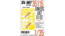 Маски для Ju 87G-1/2 Junkers, Stuka (BORDER MODEL) - SX-ART 35115 1/35