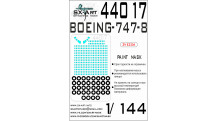 Маски для Boeing 747-8, Jumbo Jet (ЗВЕЗДА) - SX-ART 44017 1/144